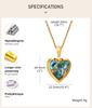 Women Heart Locket Necklace, Openable Shell Pendants, Stainless Steel Chain Adjustable, Vintage Jewelry