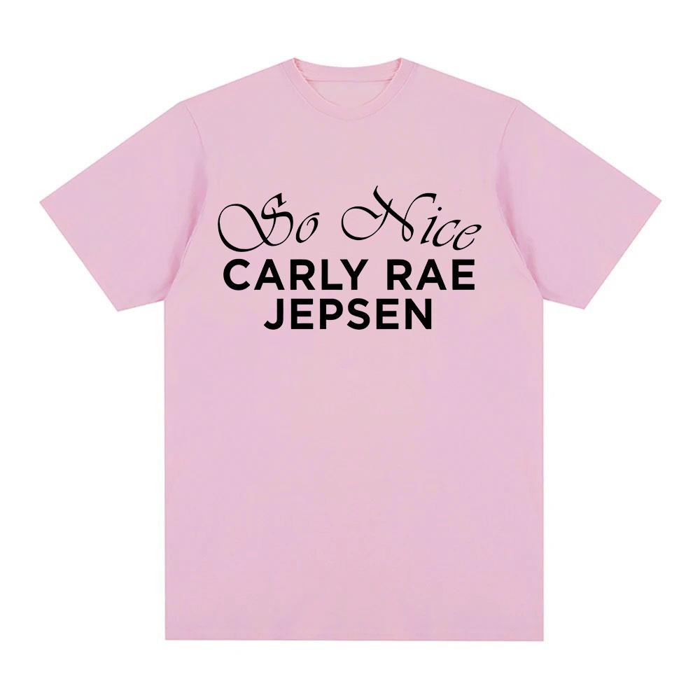 Carly Rae Jepsen T-Shirt Mode Grafikdruck Rundhals Lustiges T-Shirt Damenbekleidung Unisex Lässige T-Shirts Baumwolle Sommer-T-Shirts Anime T-Shirt