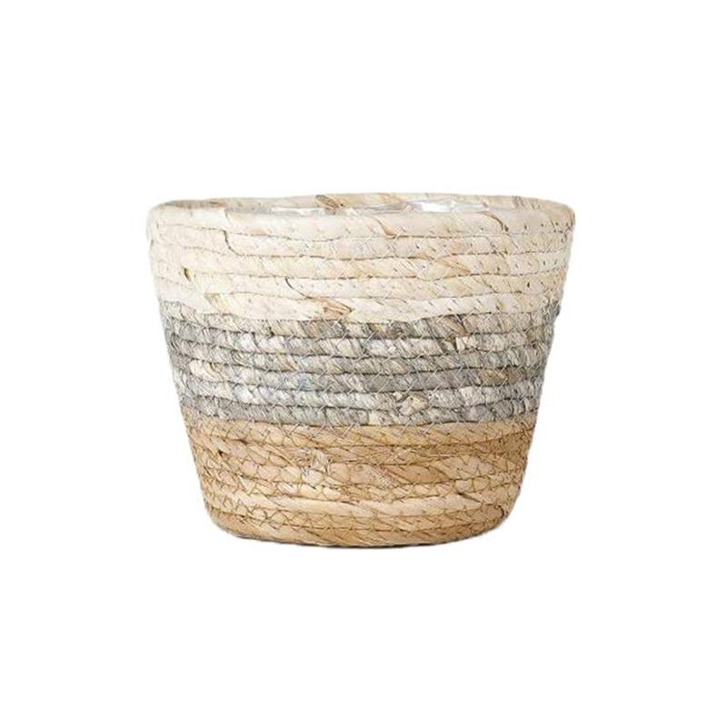 

Straw Weaving Flower Plant Basket Grass Planter Basket Indoor Outdoor Flower Pots Plant Containers for Plantable Plants