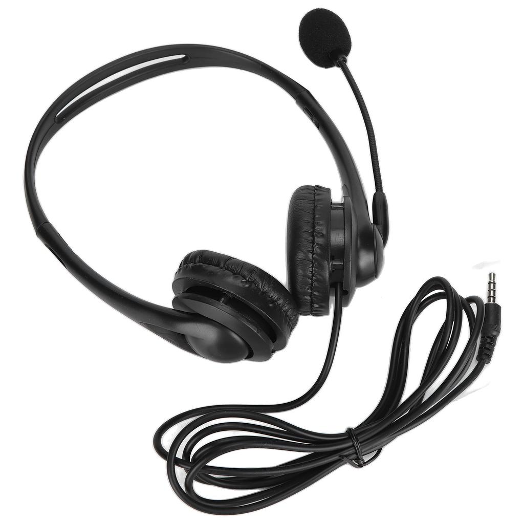 Customer Service Headset Hands Free Stereo Corded Binaural PC Noise Cancelling Headphone for Phone Sales3.5 Mm