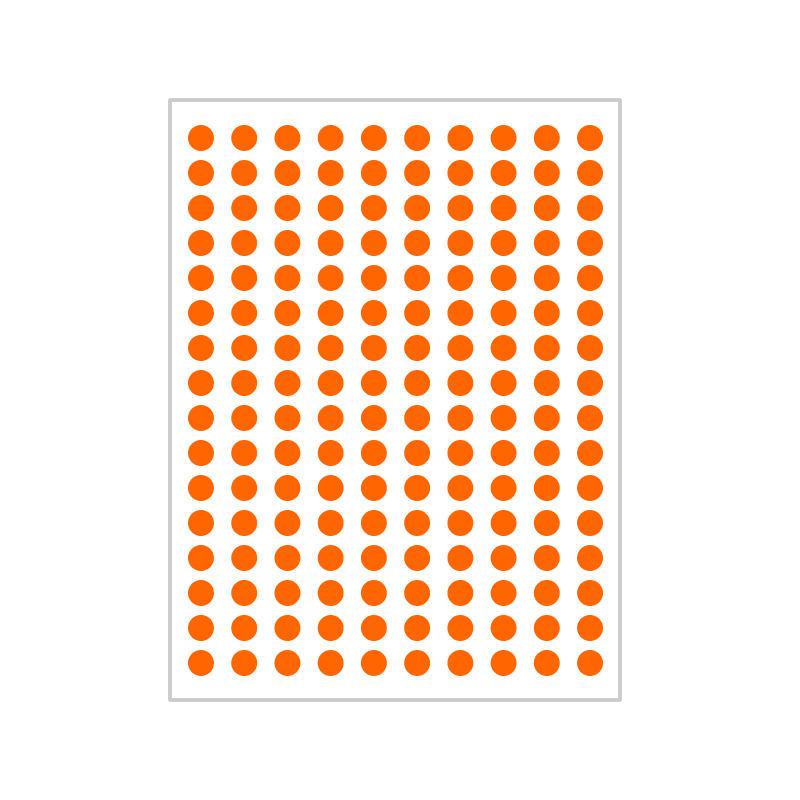 10 Colors Mixed Polka Dot Round Label Stickers: Small & Large, Red, Yellow, Blue, Green, Pink, White, Black, Orange