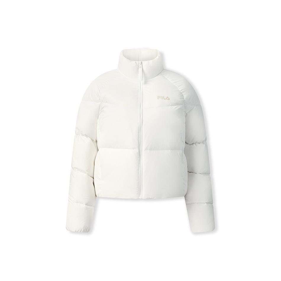 Fila Original Fashion Versatile Sports Stand Collar Warm Duck Down Jacket Women Jacket F51W549902F-WT