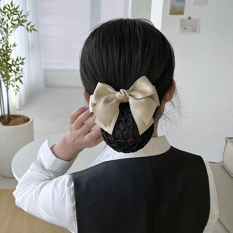 Nurse Head Flower Female Mesh Pocket Professional Hairnet Stewardess Hair Mesh Cover Bank Hotel Restaurant Waiter Headgear Hair Accessories