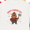 Happy Canada Day fun lumberjack beaver patriotic t-shirt | Novelty Tshirt
