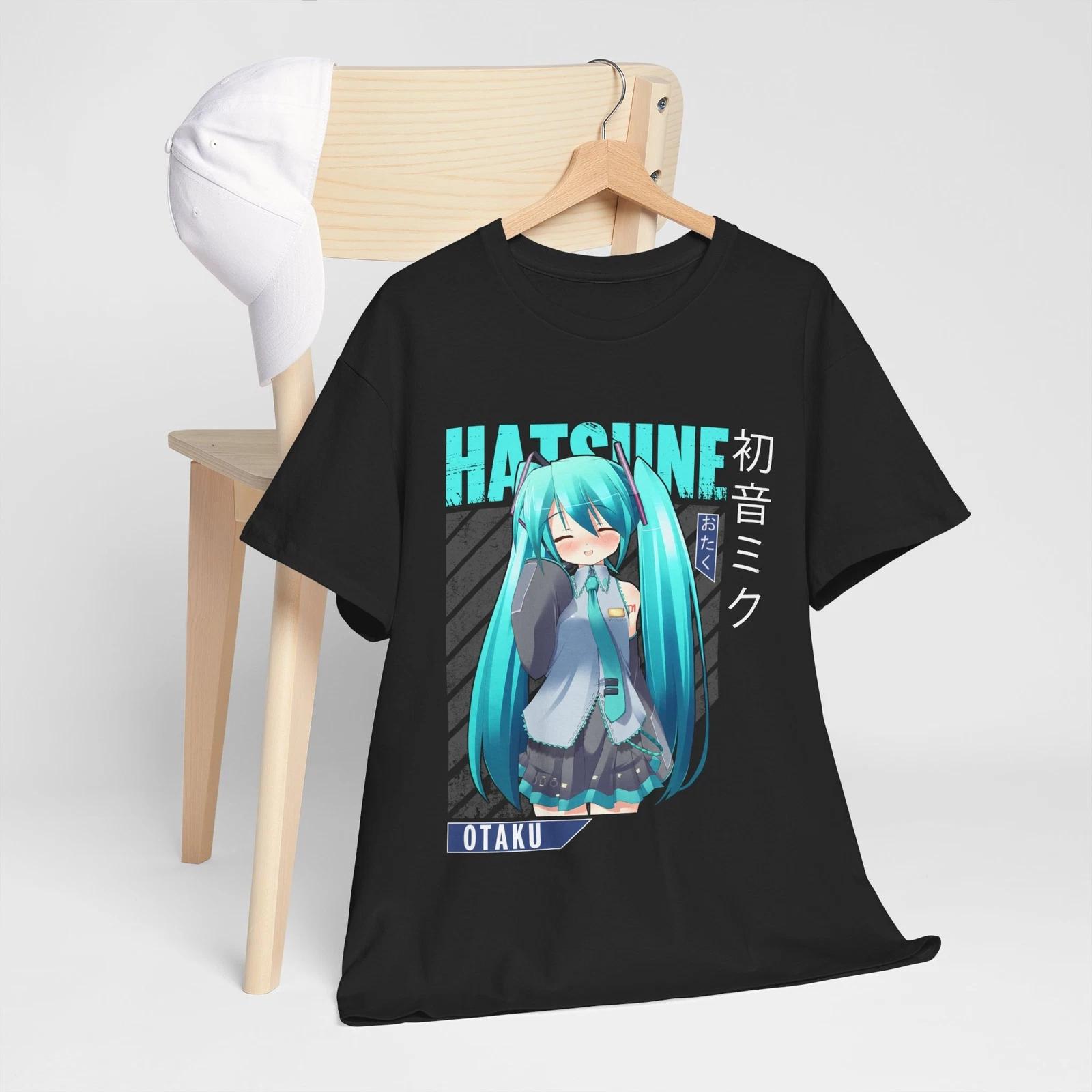 

Футболка Хацунэ Мику Аниме Девушка Каваий Project Diva Vocaloid Рубашка подарок 2XL
