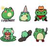 Animated Frog Embroidery Cloth Sticker Knife Frog Patch Sticker Clothes Decoration Milk Tea Frog Computer Embroidery Sticker Ironing
