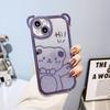 Crossbody Compatible iPhone 14 Case Apple 15 Cute Bear Electroplated Glitter 16 Full Coverage 13 Lanyard Phone Case