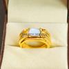 Opal Oval Cut With 925 Sterling Silver Gold Plated Ring For Men's #B350 JL375682047579