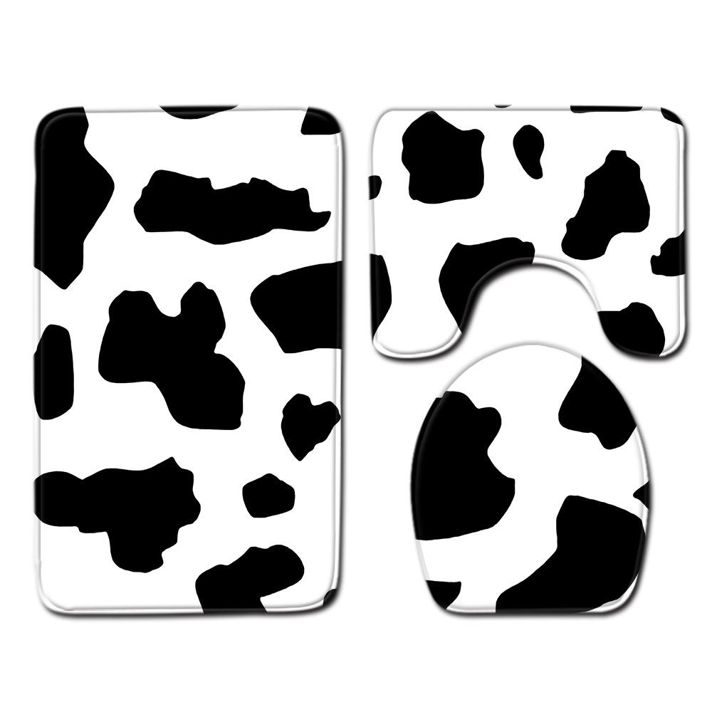 Covor de podea creativ din trei piese pentru toaletă, covor de ușă, covor de baie, covor de ușă moale antiderapant