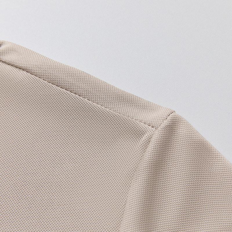 Men's Business Casual Short Sleeved Shirt with Badge Solid Color Polo Shirt Fashionable Breathable Comfortable Versatile Top