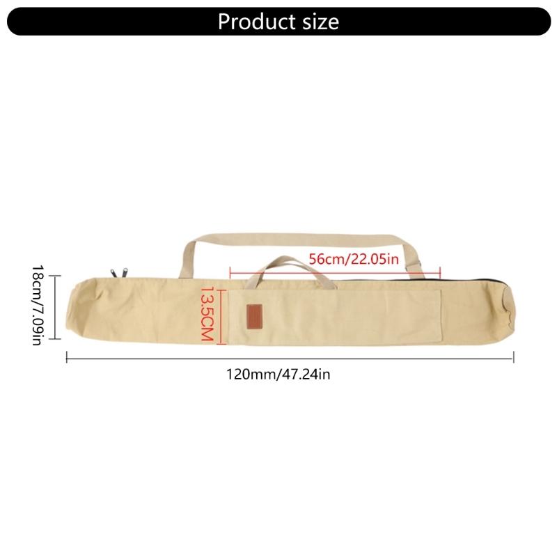 Fishing Rod Carrying Case Outdoor Fishing Rod Storage Bag Organizers Portable Folding Canvas Fishing Tackle Bag