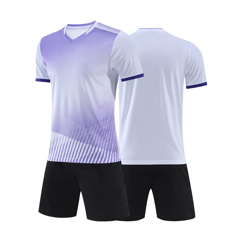 Short-sleeved Football Jersey Set Spot Football Training Jersey Adult Children Same Football Jersey Men s 3XS