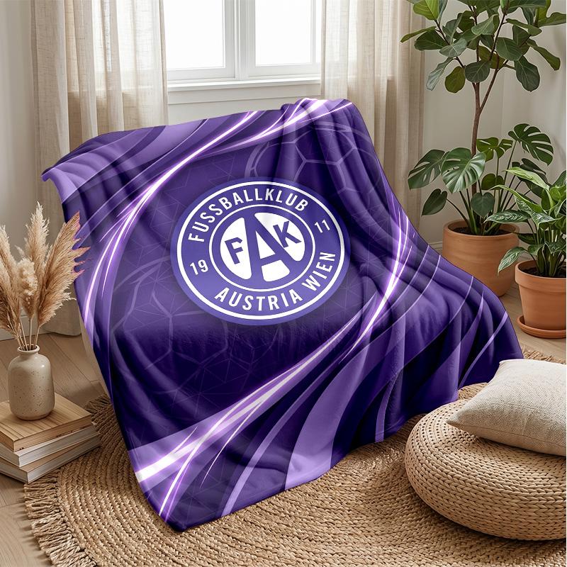 Coperta in pile di flanella morbida Austria Wien FC Leggera Accogliente Calda Coperta da lancio per divano letto Decorazione per la casa