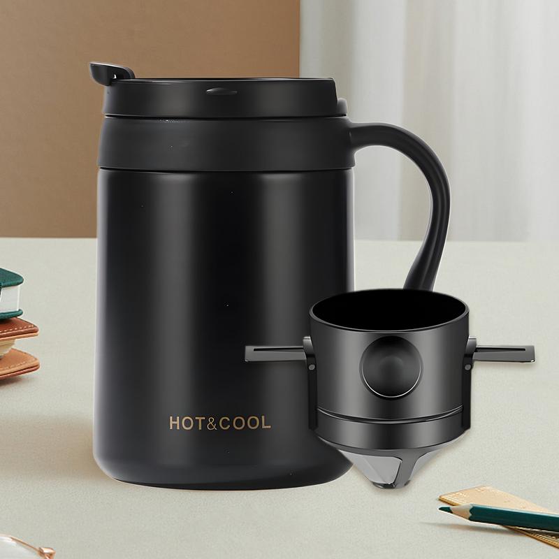 Insulated Coffee Travel Mug Leakproof Travel Mugs Insulated For Hot And Cold Reusable Double-Wall Vacuum Bottle With Leak-Proof