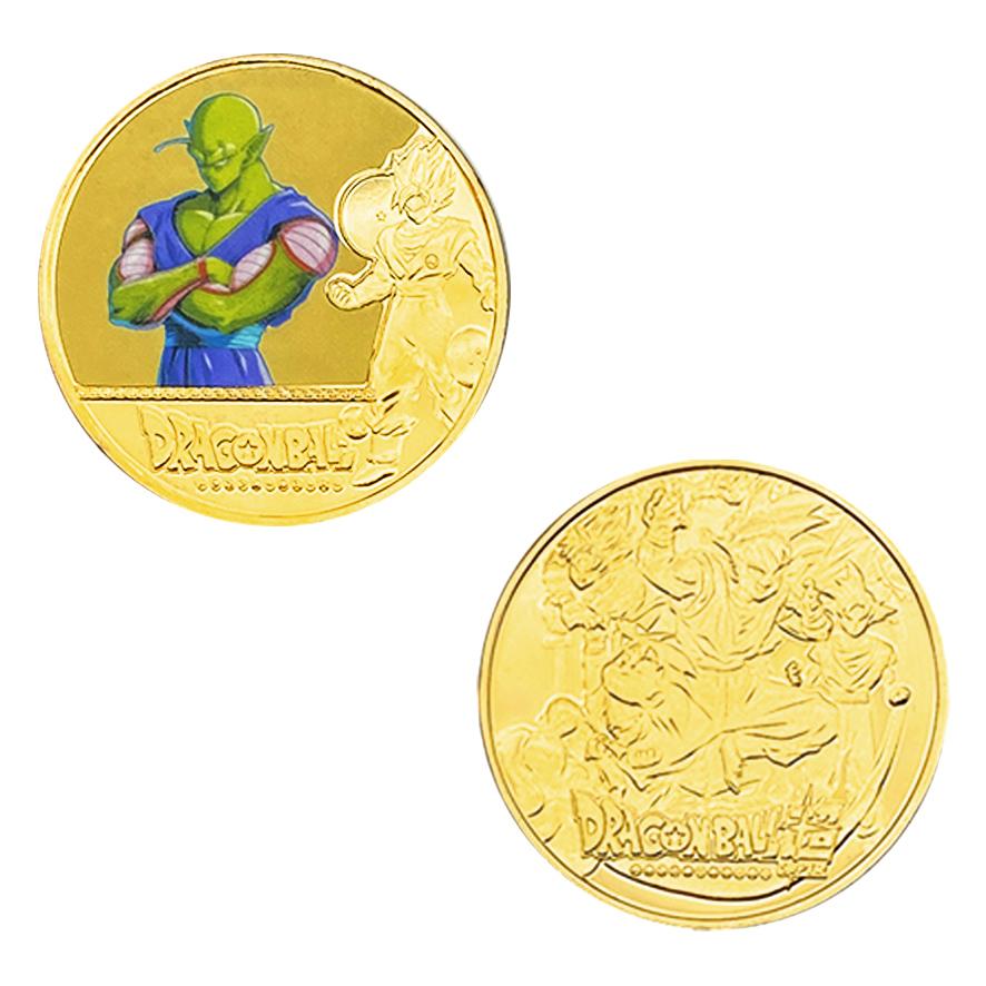 Anime  Z Gold Plated Gold Coin Son Goku Vegeta  Coins Kids Classic Anime Peripherals Collection Toy Souvenir