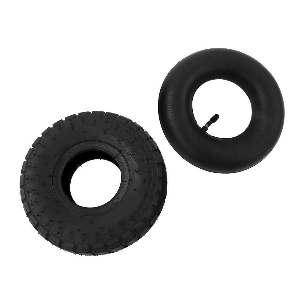 4.10 3.50‑4in Tire Inner Tube Combo Set All Purpose for Hand Trucks Wheelbarrows Yard Trailers
