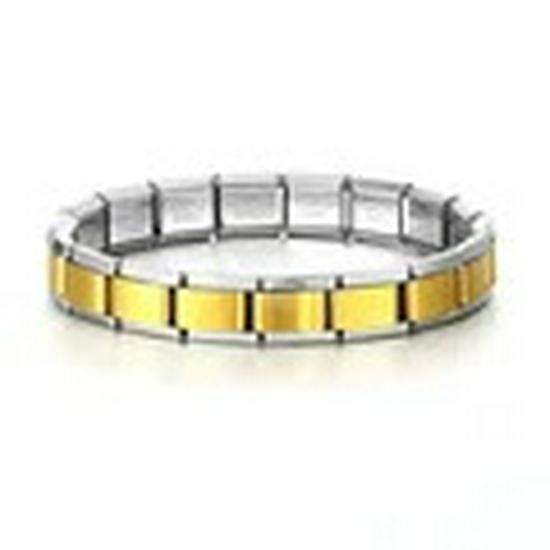 Italian Stainless Steel Love Heart & Star Modular Bracelet - Detachable Elastic Watch Band, European & American Fashion.