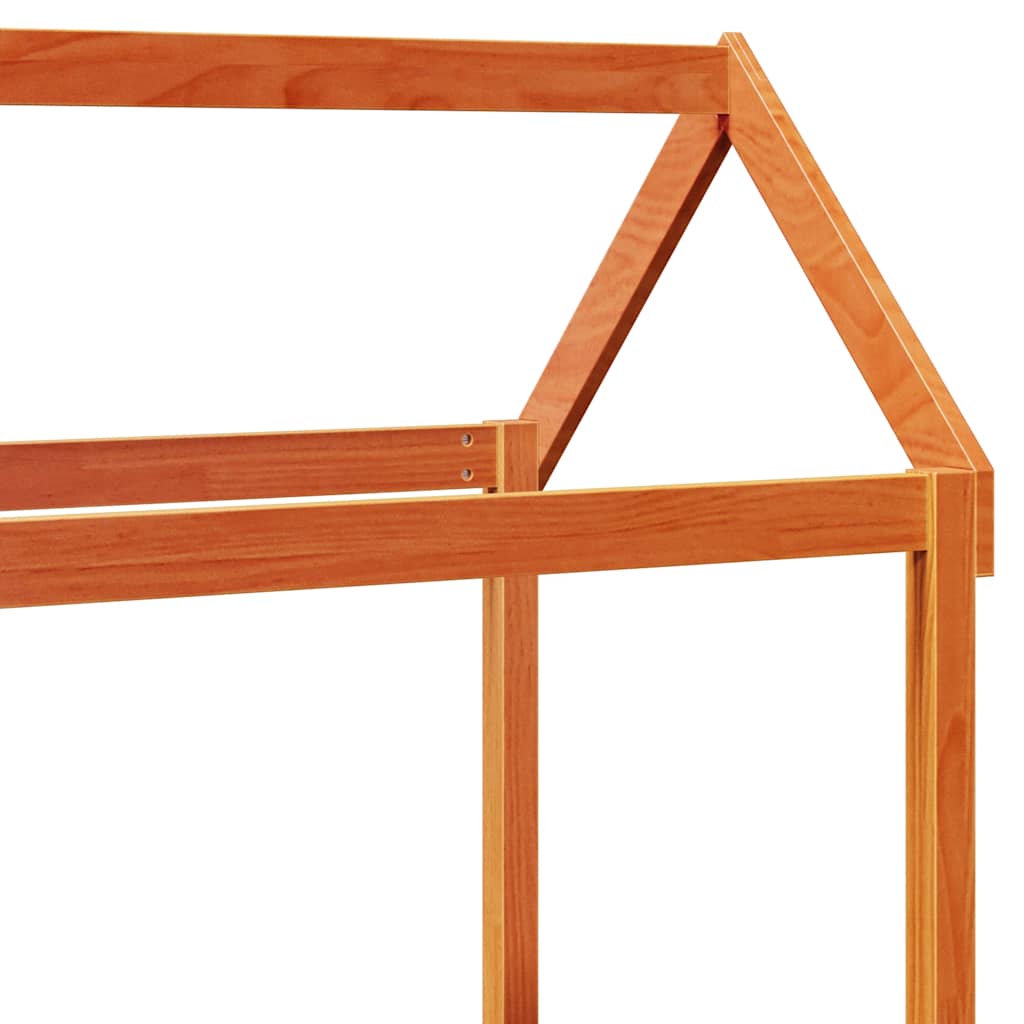 Canopy for Children S Bed Wax Brown 98 X 70 X 176.5 Cm Solid Pine Wood