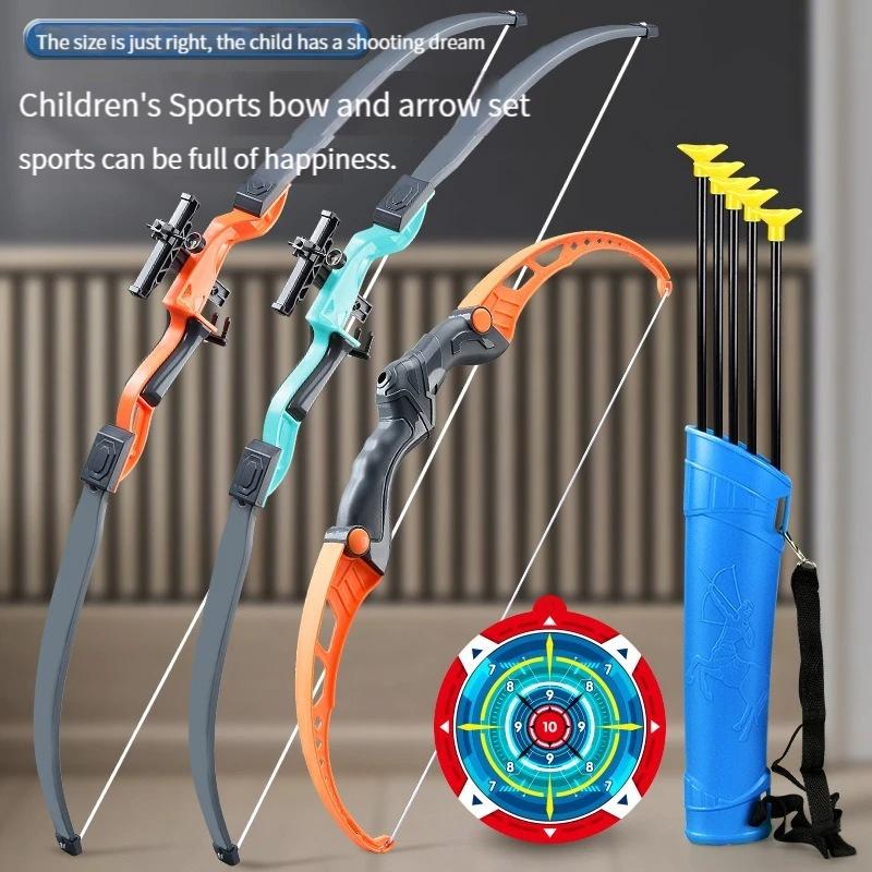 New 92cm Bow And Arrow Toy Set For Children Archery Practice Recurve Outdoor Sorts Shooting Toy with Target Boys Kids Gifts