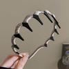 1/3ks Dámská čelenka Široká Elastická Protiskluzová Design se Zuby Obruč do Vlasů Čelenka Nestahující Vlasy Vlasové Doplňky