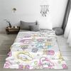 Kawaii Cinnamoroll Glücksdecke Niedliche Cartoon Flanel Tolle Warme Überwurfdecke für Zuhause Restaurant Sommer