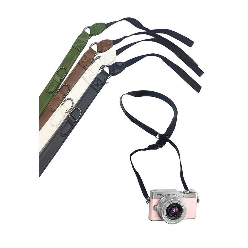 Retro Style Camera Shoulder Strap PU Leather Black Lanyard Strap Universal Camera SLR Strap