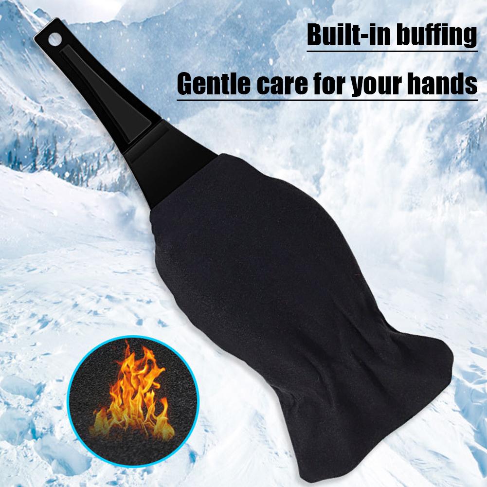 All-in-One Car Ice Scraper & Snow Brush With Thermal Gloves Winter Snow Removal Kit For Auto Window Outdoor Winter Gloves