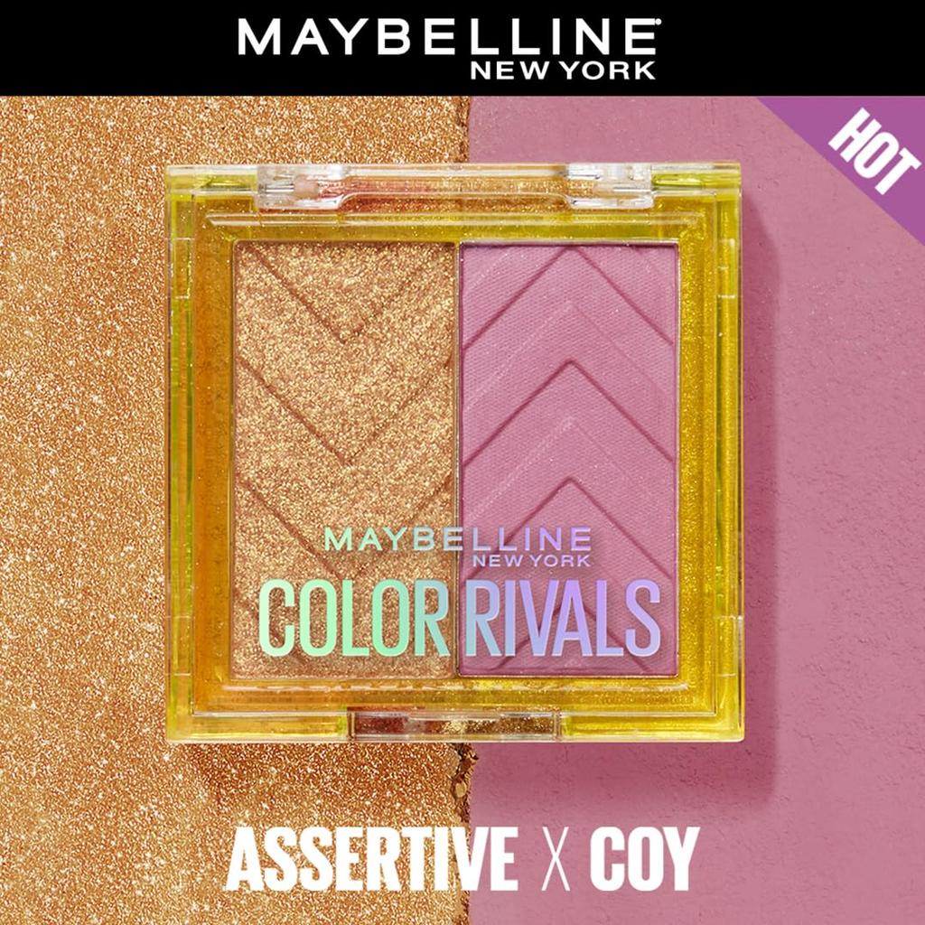 Maybelline New York Color Rivals Pigmentovaná paletka očních stínů 3g Dlouhotrvající Vodotěsná Matná Třpytivá Asertivní X Plachá