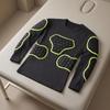 Maglia a Compressione Imbottita Elasticizzata in 4 Direzioni ad Alta Elasticità con Imbottiture