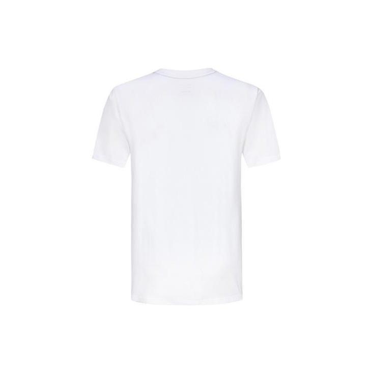 Adidas Printed Logo Knitted Crew Neck Short Sleeve T-Shirt Unisex Tops White Blue ADICLTSPSTK-WBU