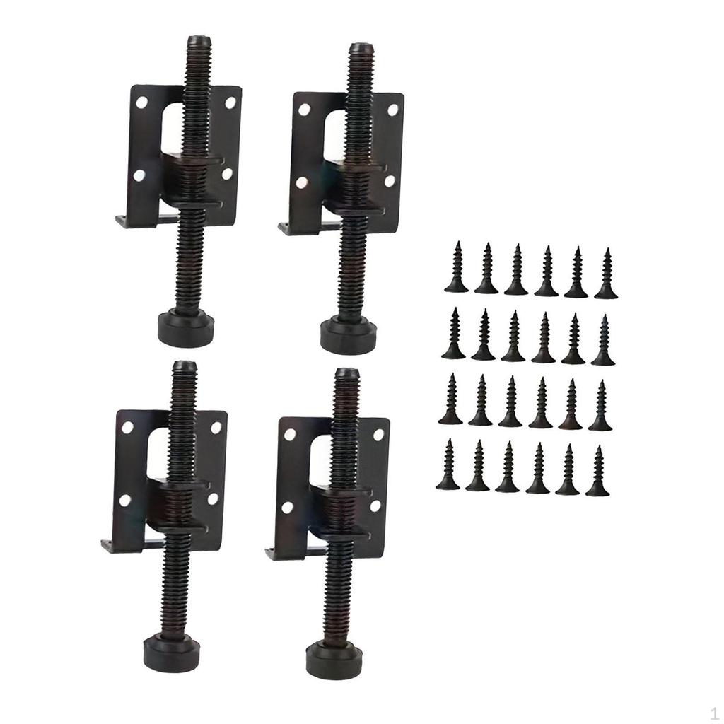 4 Furniture Leveling Feet with Screw, Heavy Duty, Multi-Purpose, Adjustable, for Sofa, Bed, Bench,