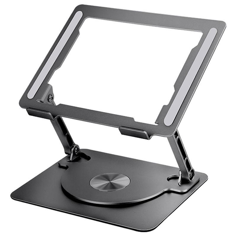 

D077 Aluminum Alloy Desktop Laptop Holder Hollow Heat Dissipation Rotatable Notebook Stand Grey