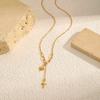 Unique Long Titanium Steel Necklace For Women Luxury Premium 18K Gold Sweater Chain Fashion Tarnish Free Necklace