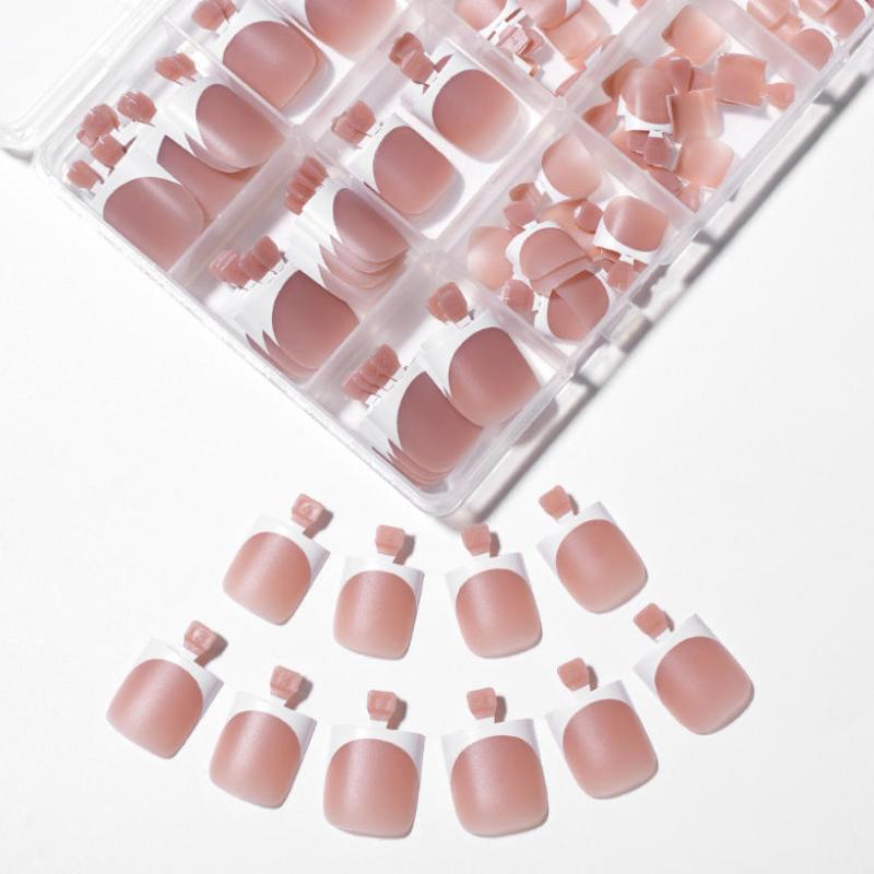 Matte Square 150PCS Toe Nail Tips for Durable and Stylish DIY Pedicures
