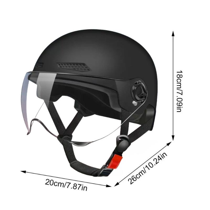 Capacete de Segurança para Bicicleta Certificado 3C para Homens e Mulheres Adultos Bicicleta Elétrica Motocicleta Ciclismo Capacete Meio Capacete com Óculos