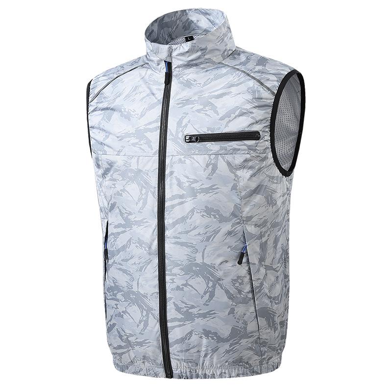 Summer Cooling Suit: High-Tech Fan Vest and Camouflage Fishing Vest for Men