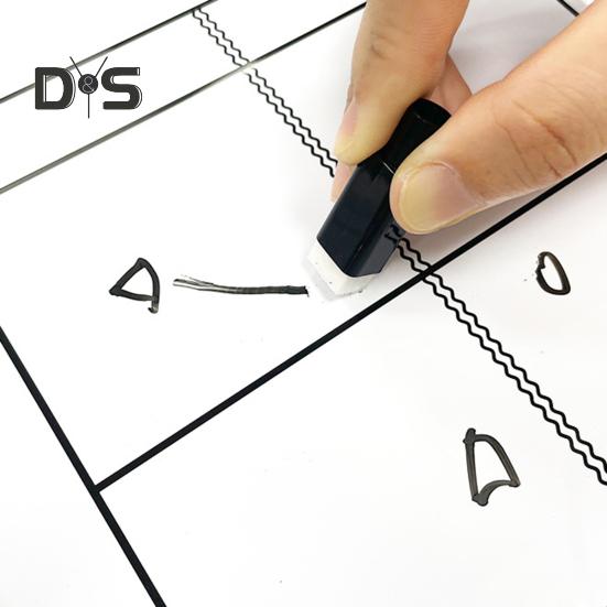 Trocken abwischbare Tennis-Coaching-Zwischenablage, doppelseitiges taktisches Tennis-Whiteboard mit Markierungsstift für das Tennistraining