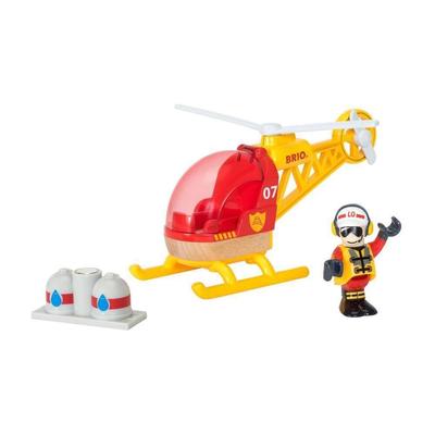 Brio Rescue Helicopter Toy 3 Years and Up Wooden Vehicle for Kids Birthday Christmas Gift
