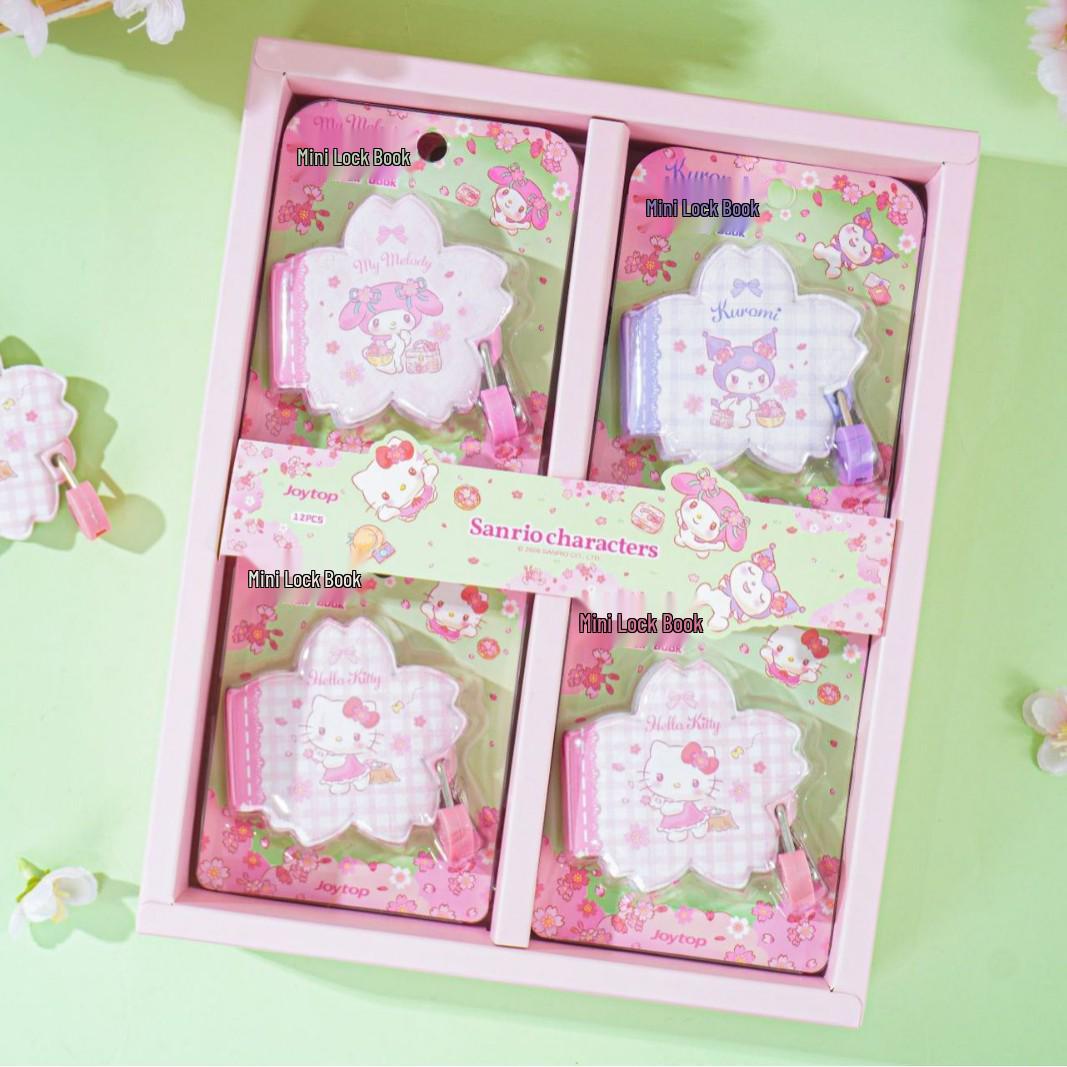 Sanrio Cherry Blossom Mini Lock Diary – Cute Heart Notebook with High Appeal