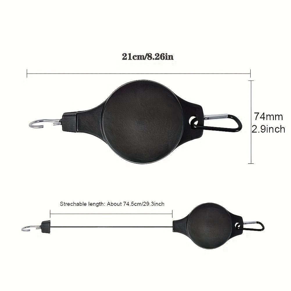 3 Pulley Retractable Hanger, Plant Hook, Pulley Adjustable Height Wheel For Hanging Plants, Heavy Duty Indoor Outdoor Plant Hang