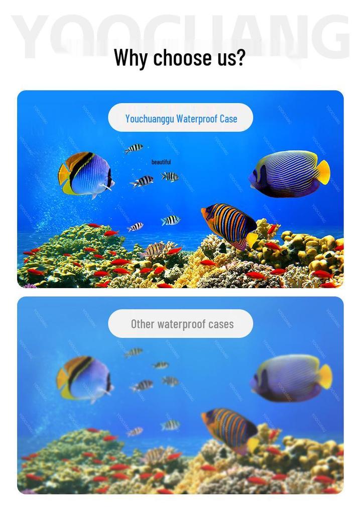 Magnetic Waterproof Case for DJI Action 6: 60m Deep Underwater Protective Cover with Vertical & Horizontal Quick Release