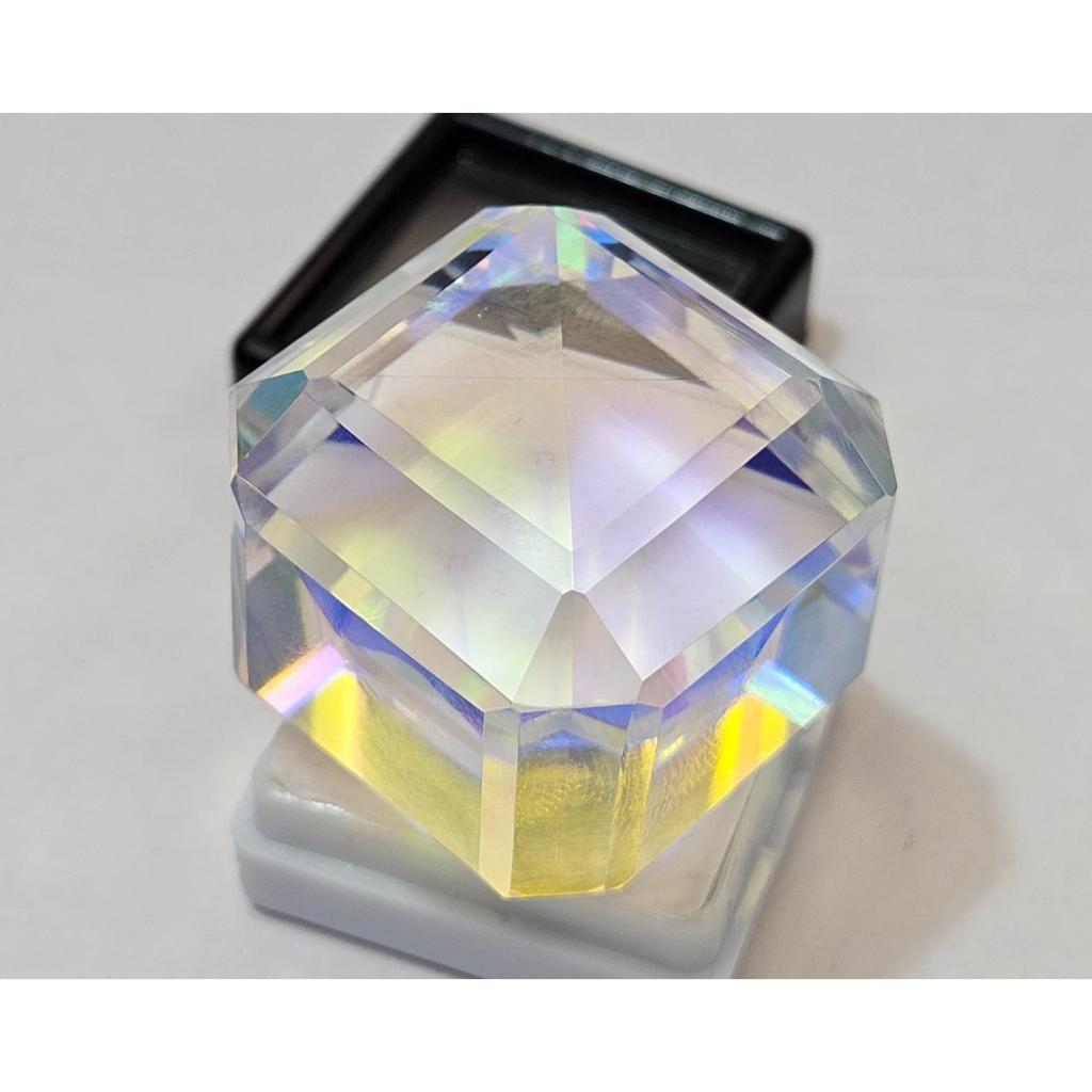 Beautiful Natural Mystic Topaz 225+ Multi Color Cube Cut Certified Gemstone