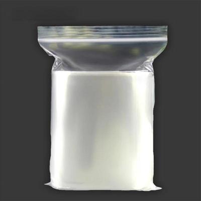 0.1mm PE Clear Self Sealing Zip Lock Bags Plastic Packaging Pouches White Transparent Zipper Reclosable Thick Package Bags
