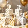 European Gold Stamped Square Candy Box - Wedding Party Favor