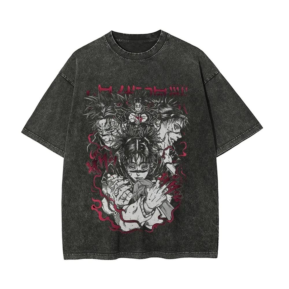 

Choso Blood Tshirt Jujutsu Kaisen T Vintage Washed Oversized Retro Anime Harajuku Streetwear Blood Manipulation Manga Mens Tops M