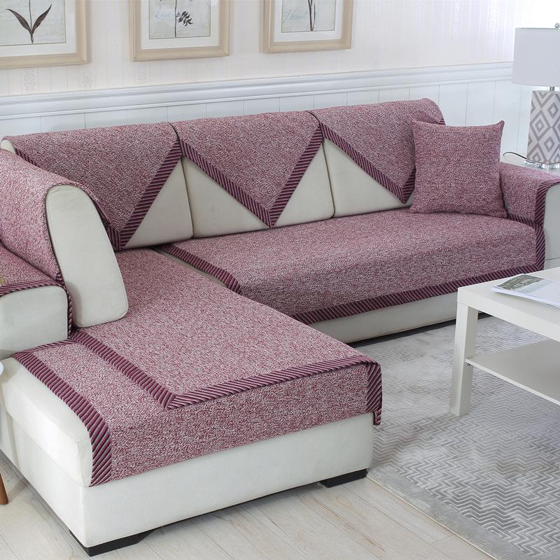 

Простой современный утолщенный чехол для дивана из хлопчатобумажной нити, тканое полотенце для дивана на четыре сезона, элитная подушка для дивана из цельного дерева, хлопка и льна для гостиной 90*210