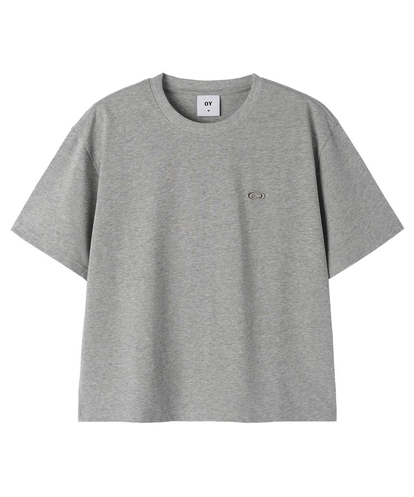 Opeunyadeu(Owai) Metal Logo Crop Tee - Melange