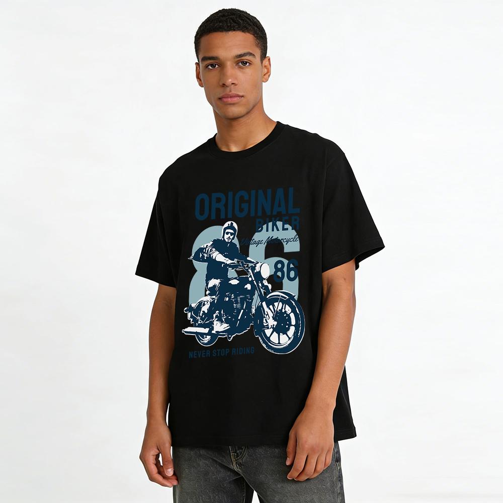 Original Biker 86 Vintage Motorcycle Never Stop Riding Tee Pure cotton T-shirt