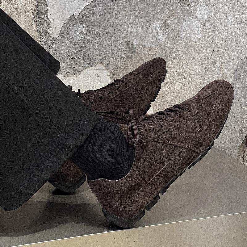 Commuter casual shoes German training shoes men's and women's flat minimalist training shoes retro brown -J