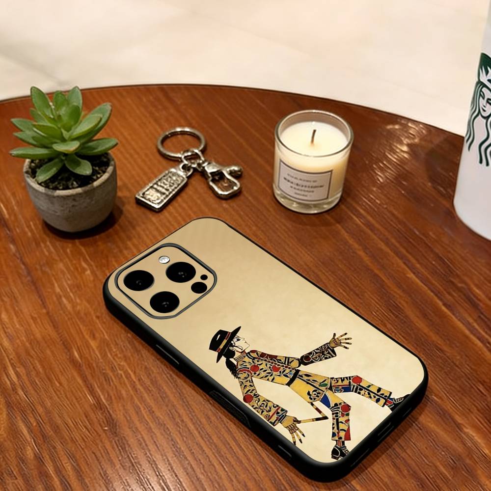 Chinese Shadow Puppetry Phone Case  Soft  Silicone Black For IPhone 17 16 15 14 13 12 11 X XR Plus Pro Max Plus
